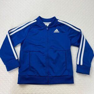 Adidas Toddler Size 3T Blue Full Zip Activewear Jacket Tracksuit Unisex Boy Girl